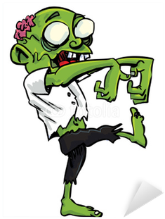 Vinyl Sticker Decals Zombie Walking Sports Bike (18 (400x400), Png Download