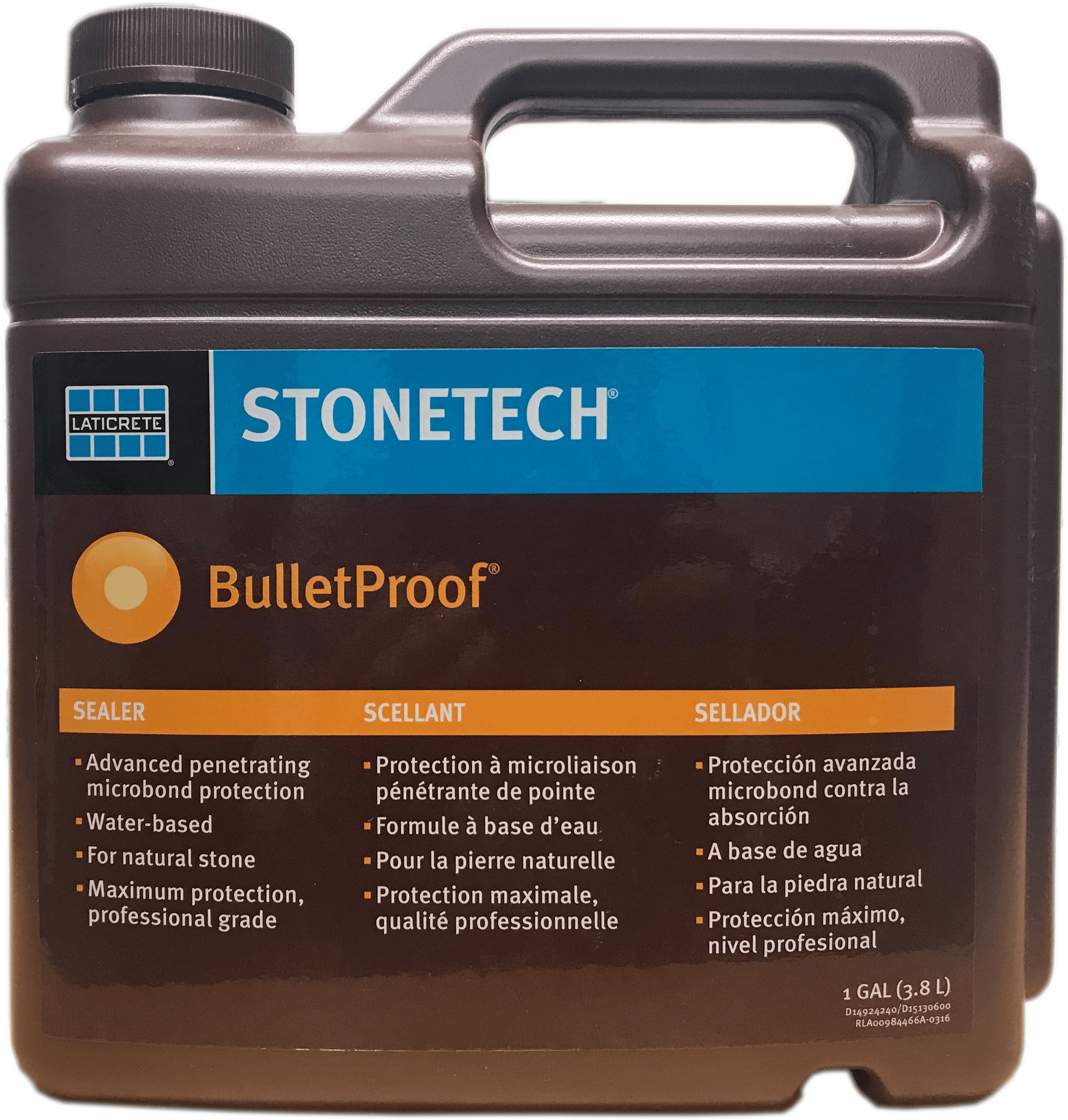 Stone Cleaner - Laticrete Stonetech Bulletproof Sealer - 5 Gallon (3400x3400), Png Download