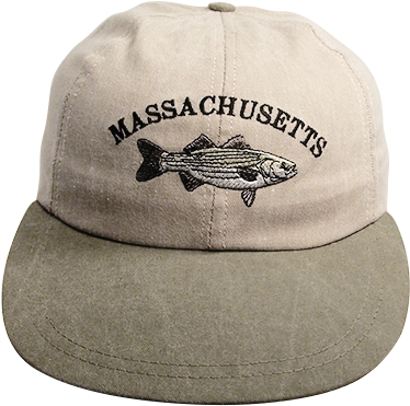 Massachusetts Striper 6 Panel Baseball Cap (878x659), Png Download