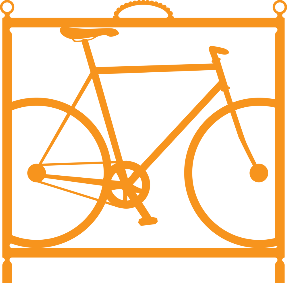 The Painted Metallic Gold, Water-jet Cut Filigree Set - Bike Vector (1000x986), Png Download