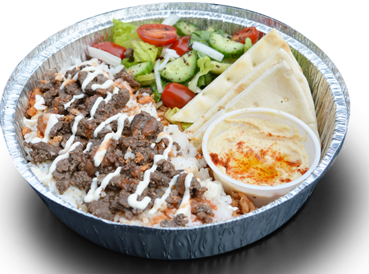 Beef Shawarma Platter - Platter Shawarma (535x397), Png Download