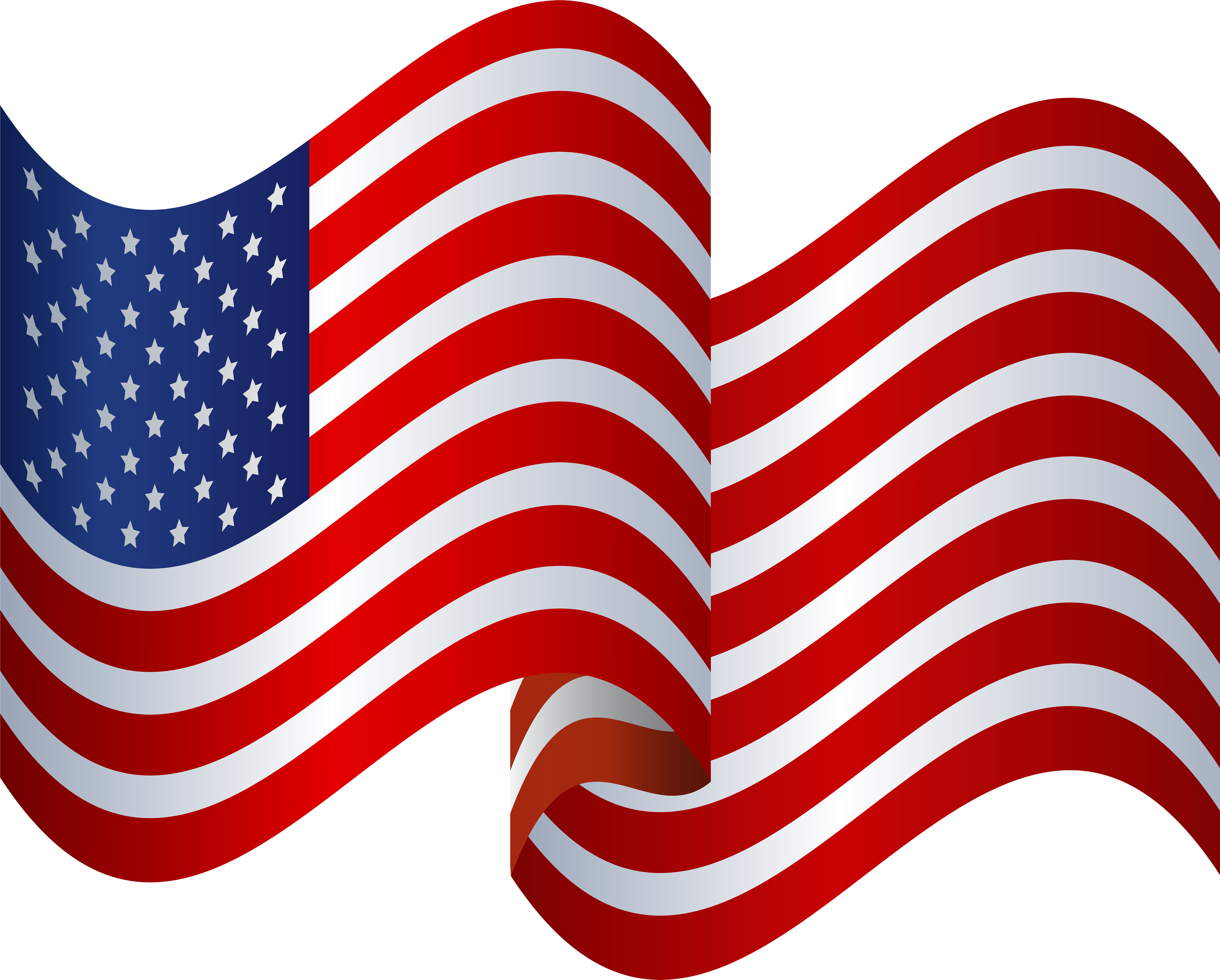 United States Waving Flag Png Clip Art Image (8000x6603), Png Download