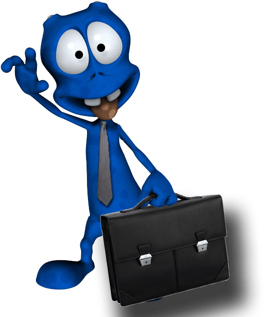 Seoalien9with Suitcase And Tie - Cartoon (670x670), Png Download