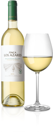 Azares Blanco Botella Copa-266×600 - Copa De Vino Blanco Botella (266x600), Png Download