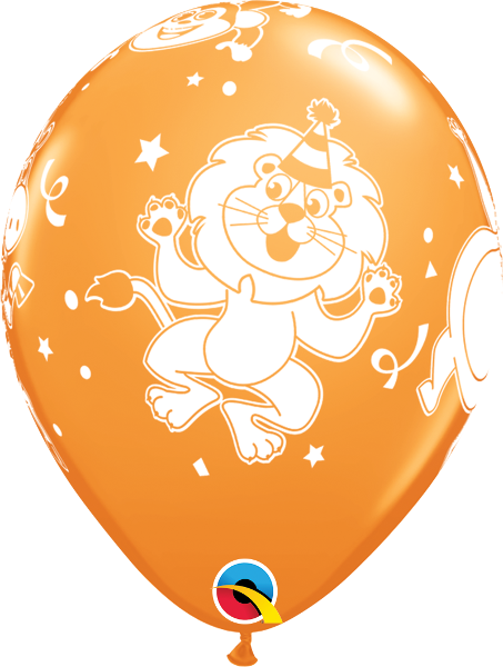 11" Party Animals Latex - 18-a-round Birthday Latex Balloons, Pack (453x600), Png Download