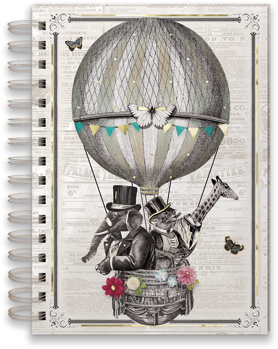 Airballoon Animals Spiral Journal - カードセット 10枚セット (600x600), Png Download