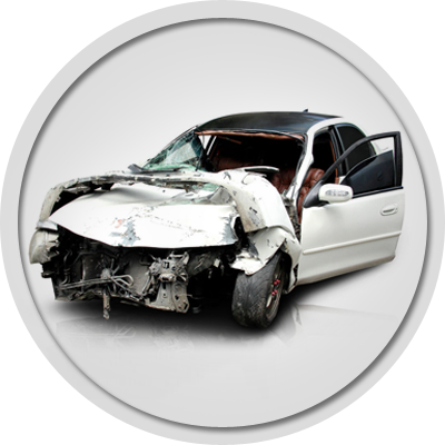 Wrecked Car - Accident (400x400), Png Download