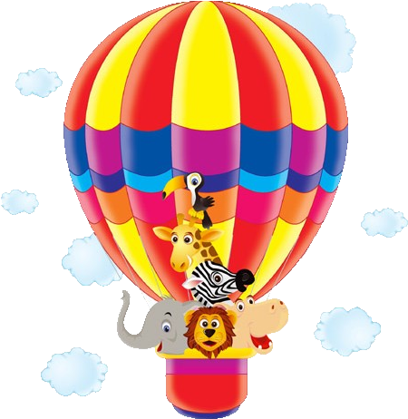 Air Balloons Animals - Animal Cartoon (500x500), Png Download
