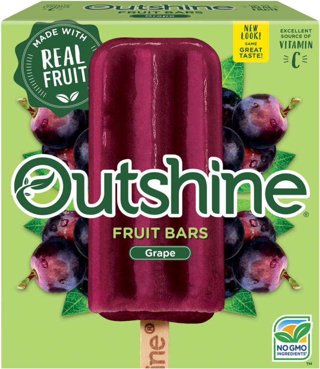 Grape - Outshine Grape Popsicles (750x750), Png Download