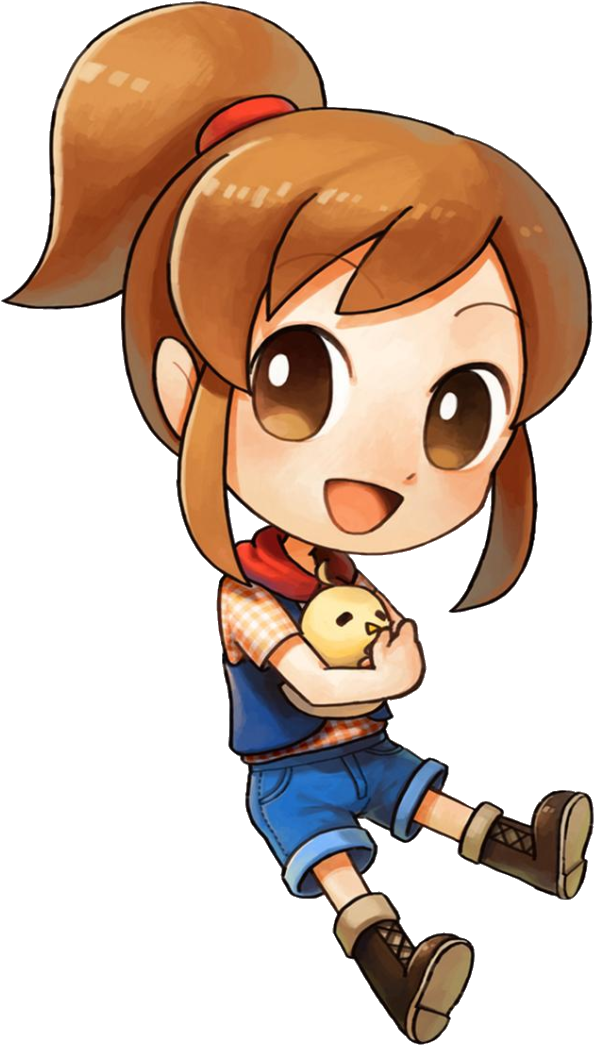 Harvest Moon Clipart Cartoon - Harvest Moon Lost Valley Character (674x1085), Png Download