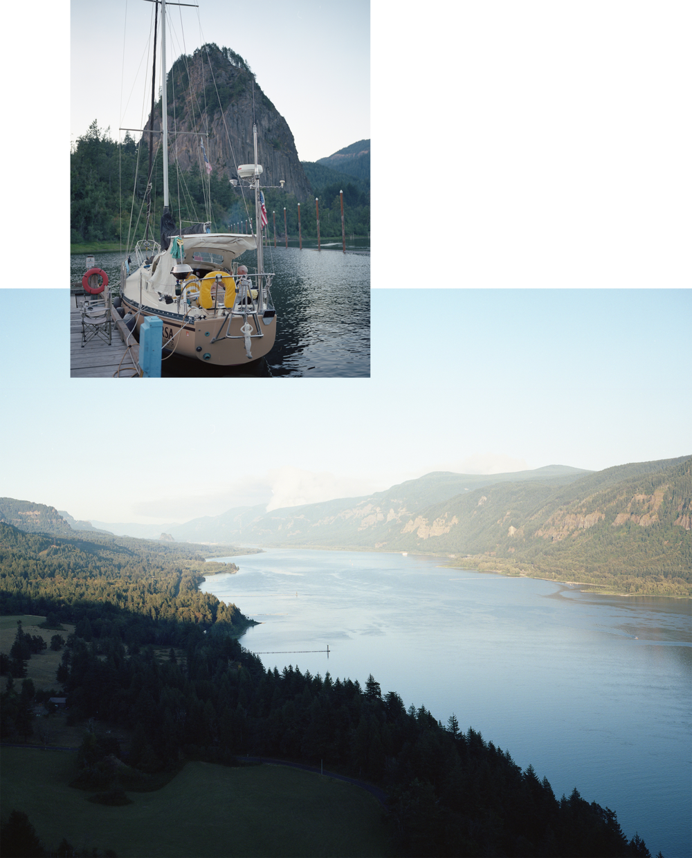 Boat - Columbia River Gorge (1000x1240), Png Download