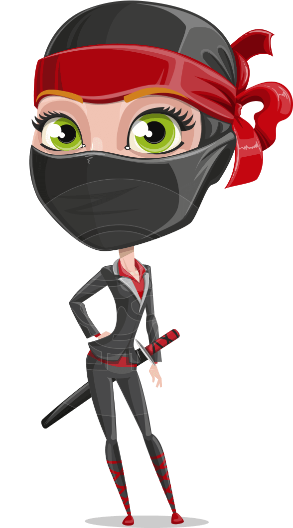 Aina The Businesswoman Ninja - Cartoon (957x1060), Png Download