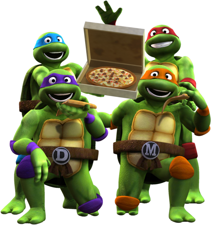 Tortugas Ninja Del 80 - Teenage Mutant Ninja Turtles Render (894x894), Png Download