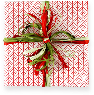 Herringbone Red Gift Wrap Roll - Gift Wrap Roll (400x400), Png Download
