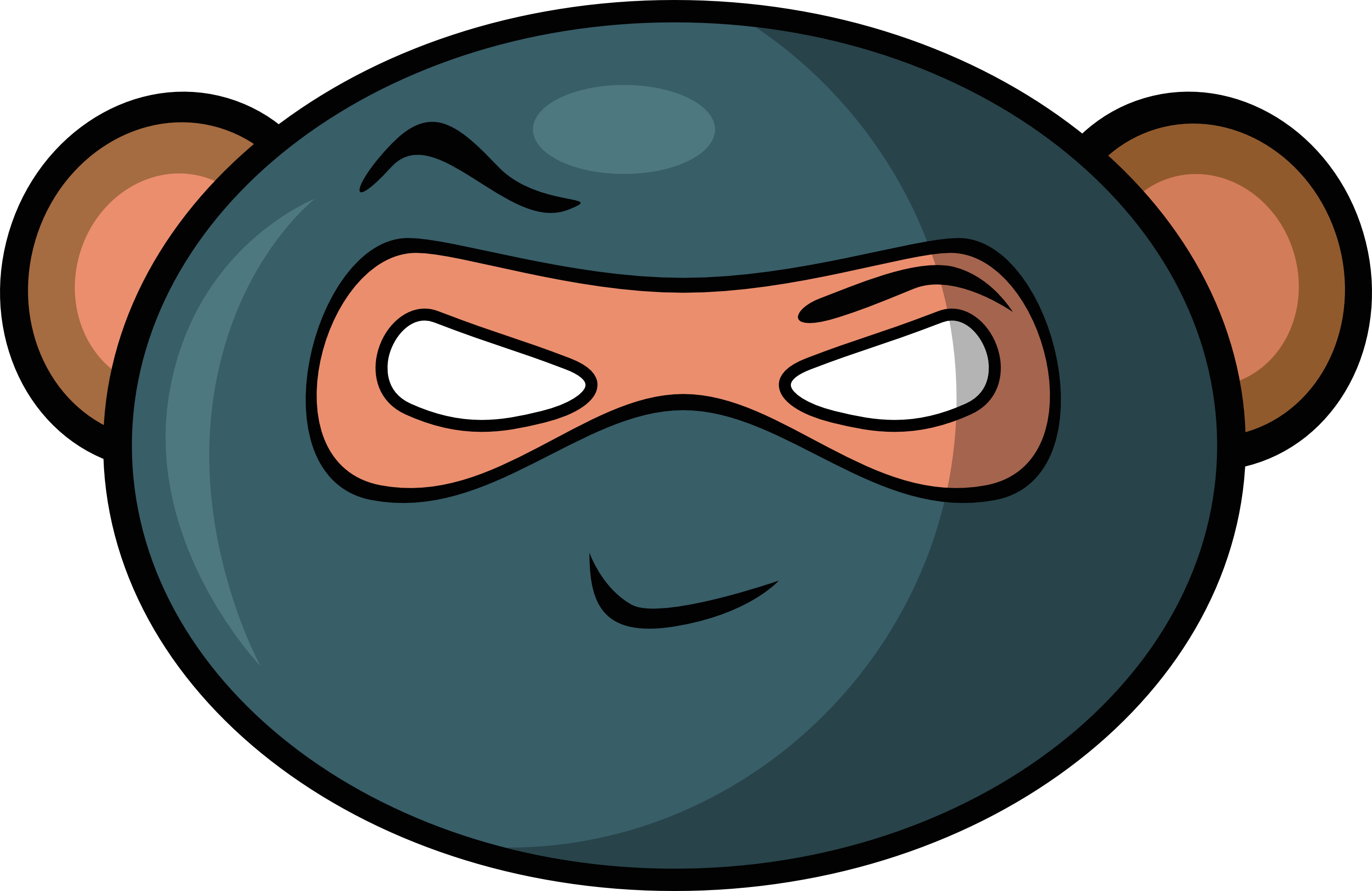 Ninja Monkey (3043x1977), Png Download