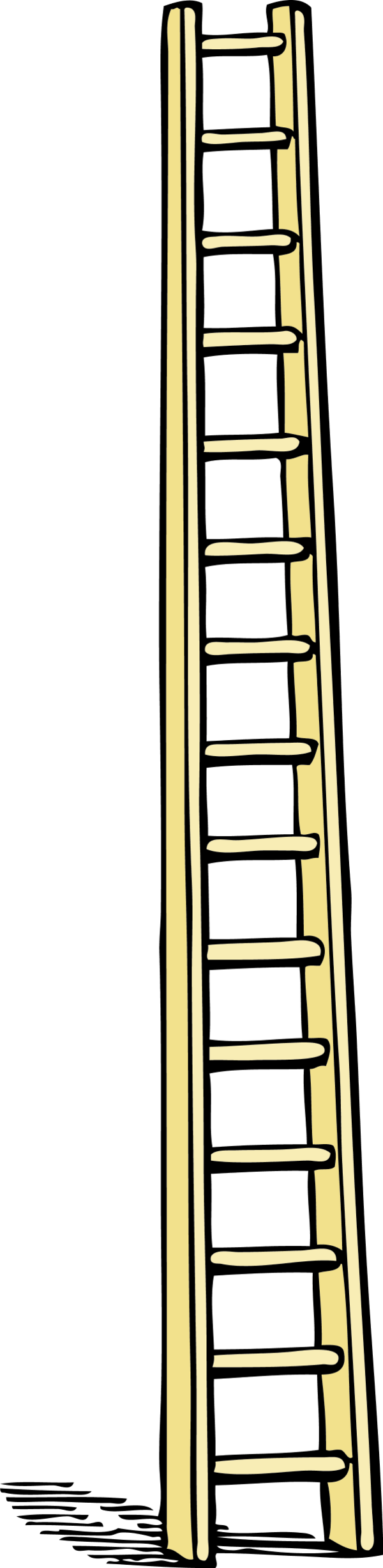 Tall Ladder Clipart - Ladder Clip Art (600x2453), Png Download