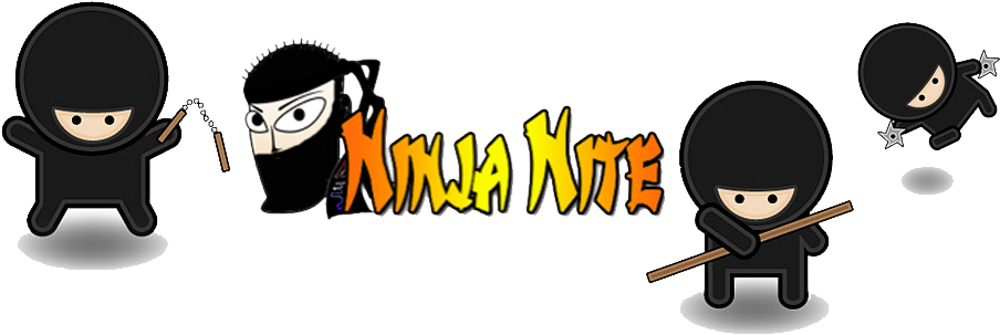 Ninja Nites - Ninja Party Favor, 1.5" Backpack Pin Back Button, Locker (906x312), Png Download