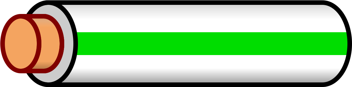 Wire White Green Stripe - White Green Wire (1280x384), Png Download