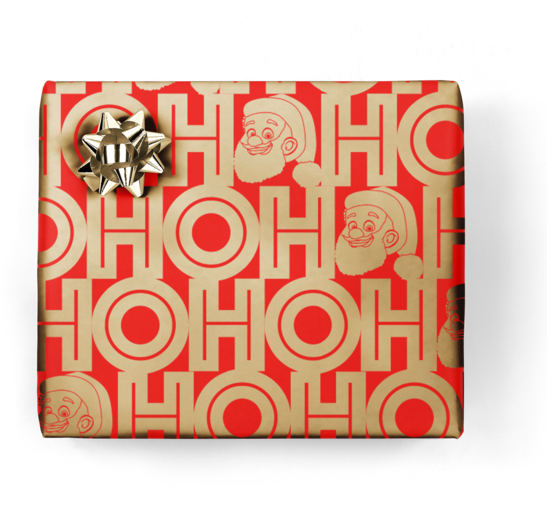 Clarence Claus™ Hohoho Gift Wrap - Gift Wrapping (600x600), Png Download