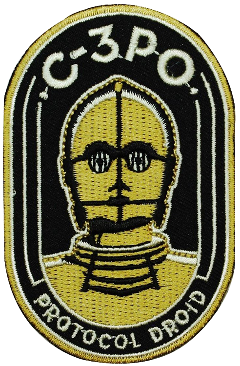 Minimalist Rebel Alliance Edition - Star Wars Official C-3po 'protocol Droid' Iron On Patch (800x800), Png Download