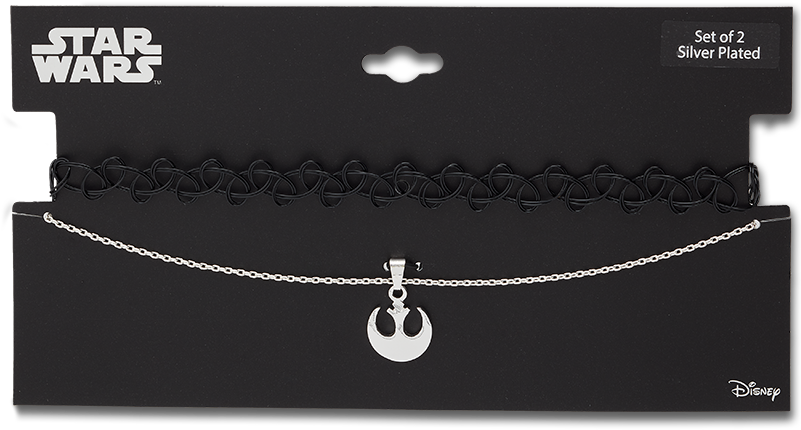 Star Wars Rebel Alliance Choker & Necklace Set - Star Wars (800x438), Png Download