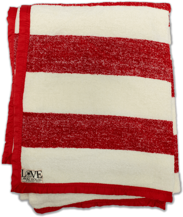 Red & White Stripe Throw Blanket - Blanket (1024x1024), Png Download