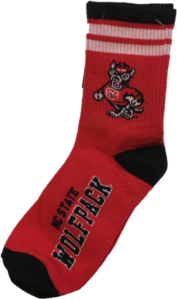 Nc State Wolfpack Youth Red And White Stripe Socks - Nc State Wolfpack (1024x1024), Png Download