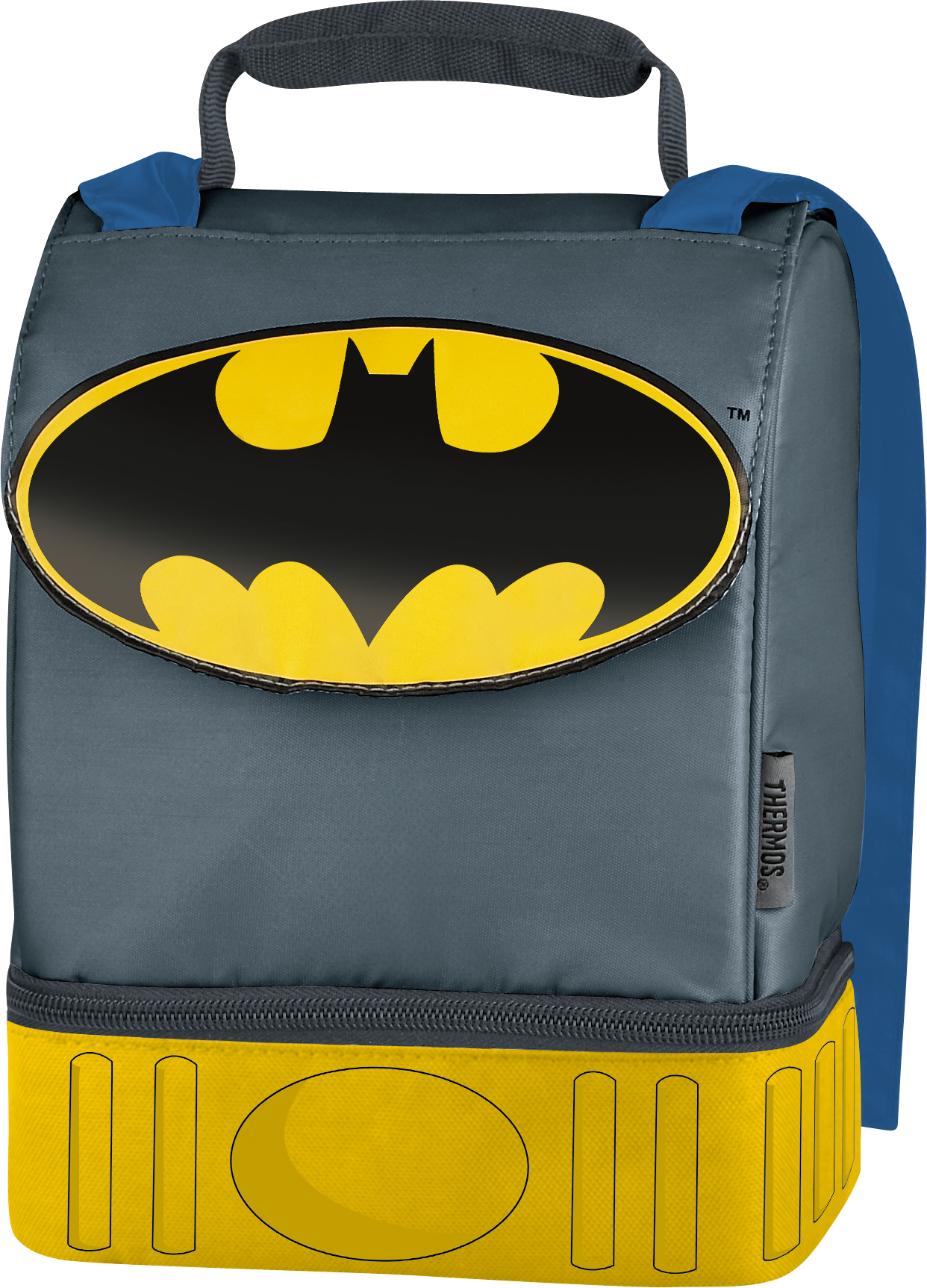 Caped Thermos Insulated Dual-compartment Lunch Kit - Thermos Dual Compartment Lunch Kit, Batman (1242x1725), Png Download