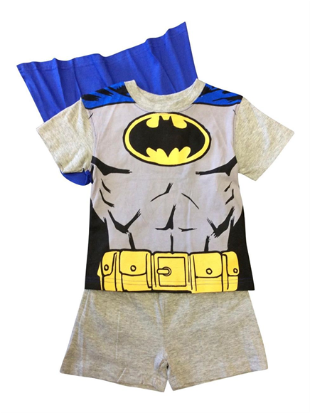 Boys Cotton Shortie Pyjama Set With Cape - Pyjama Set (665x580), Png Download