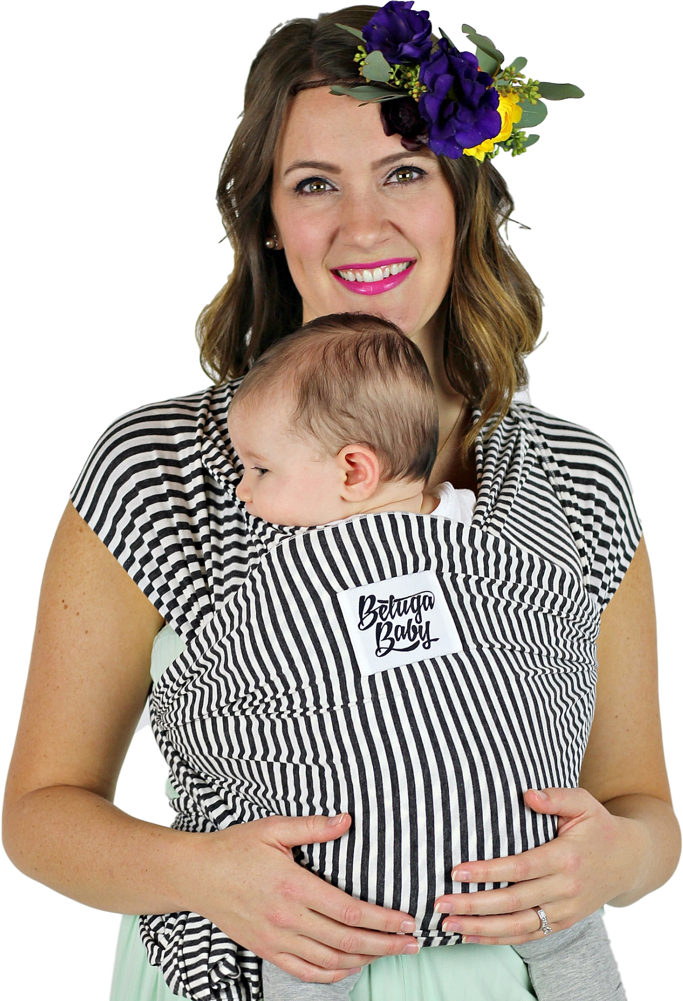 Charcoal And White Stripe - Infant (2048x2048), Png Download