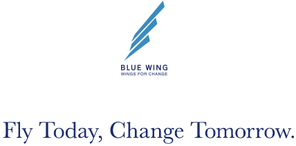 Blue Wing Wings For Change 「fly Today, Change Tomorrow」 - Change Tomorrow (640x400), Png Download