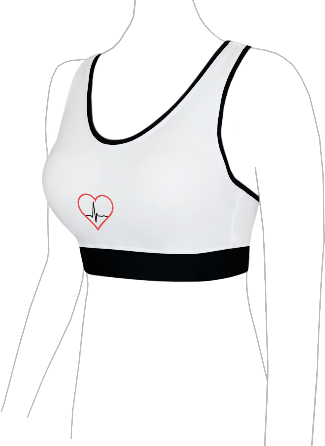Sport Bra - Sketch (1530x2040), Png Download