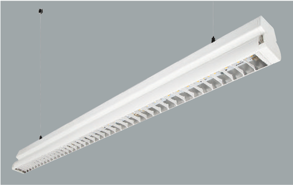 A White Low Glare Linear Led On A Grey Background - Light-emitting Diode (589x589), Png Download
