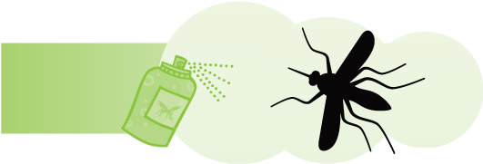Can Of Repellent Spraying A Mosquito - Mosquito (576x216), Png Download