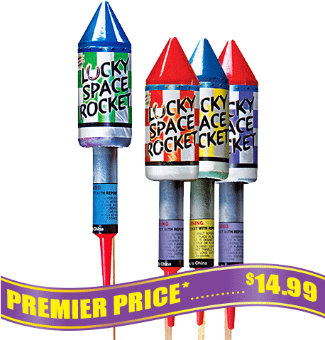 Lucky Space Rocket Lucky Space Fireworks Rockets - Gender Reveal Fireworks Fountain (500x500), Png Download