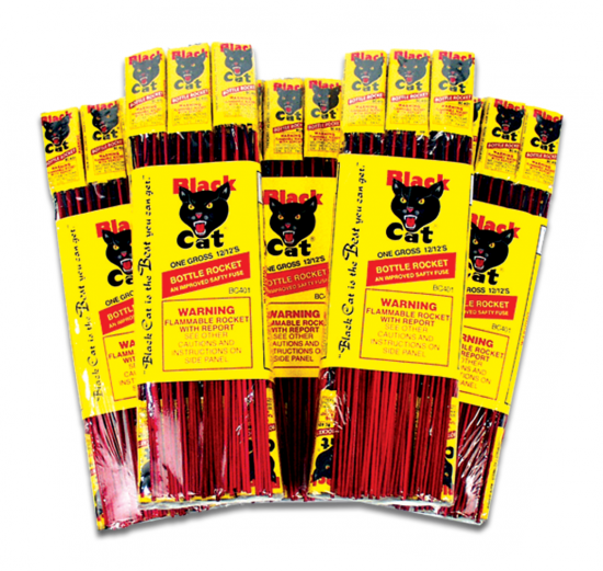 Black Cat Bottle Rockets (550x521), Png Download