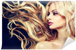 Download Beautiful Model With Flying Long Blonde Hair - 18