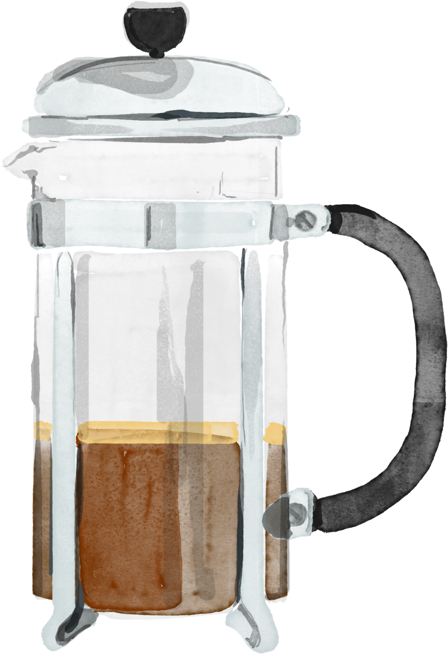 08frenchpress (1000x1417), Png Download