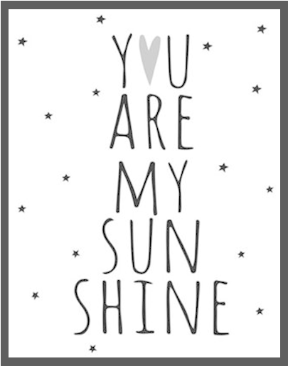 You Are My Sunshine Poster - You Are My Sunshine Nursery Decoration Framed (600x600), Png Download