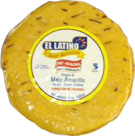 El Latino Maiz Amarillo Yellow Corn Cakes, 14 Oz - Arepas El Latino (489x500), Png Download