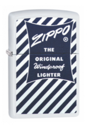Zippo 214 Blue White 1958-59 - Zippo Blue White (400x400), Png Download