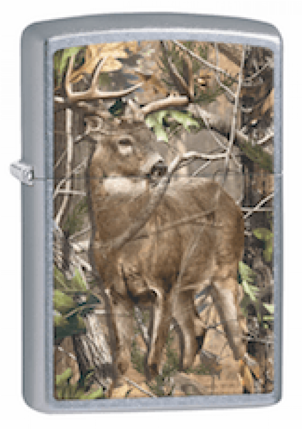 Zippo Deer Realtree Street Chrome (1500x850), Png Download
