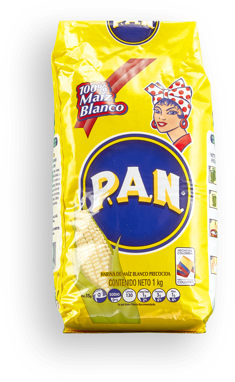 Image Of P - P.a.n Harina Blanca - Pre-cooked White Corn Meal 2lbs (1600x1600), Png Download