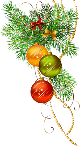 Christmas Corner Decorations Png (275x500), Png Download