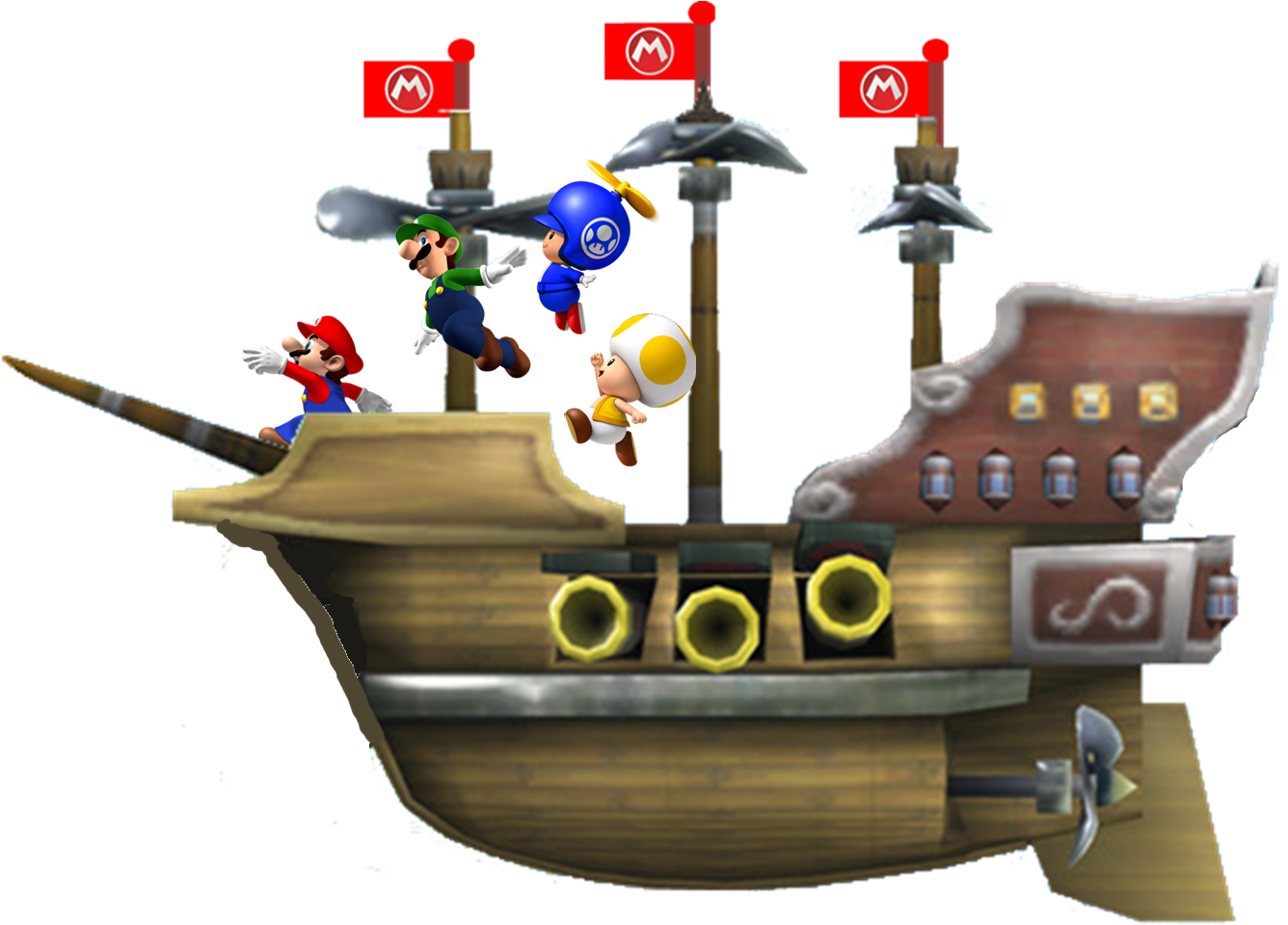 Mario Airship - Airship Mario (1475x994), Png Download