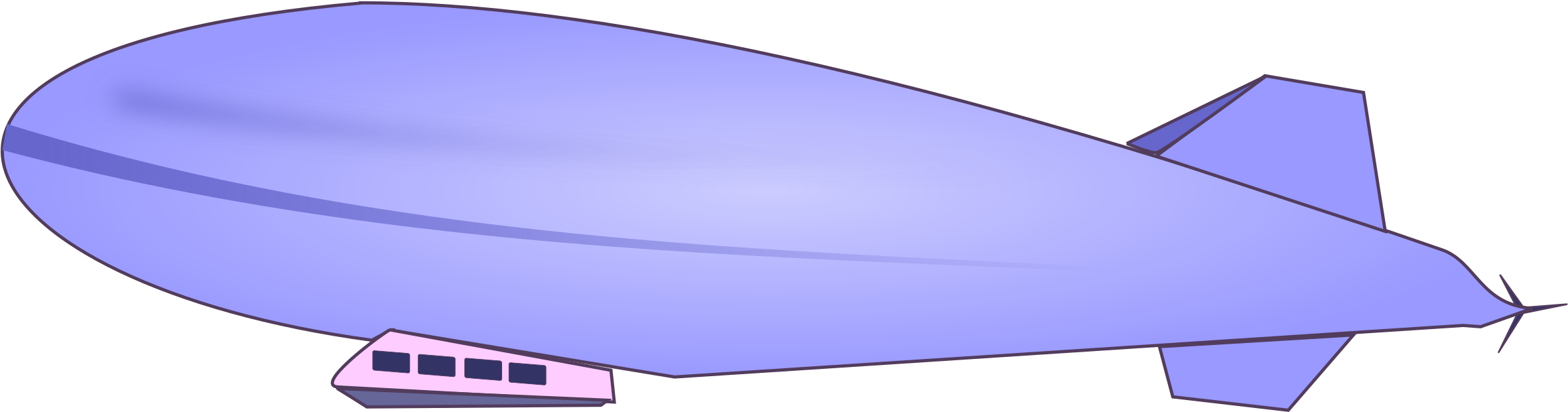 Airship Png (2400x686), Png Download