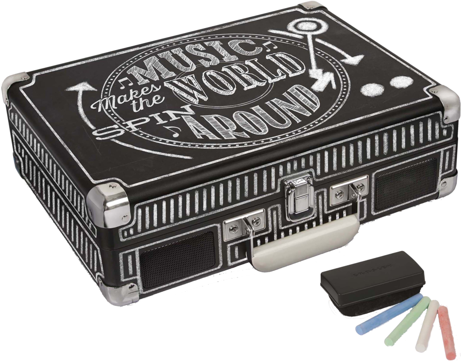 Cr8005a Cb E Cruiser Chalkboard Turntable Record Player (1000x1000), Png Download