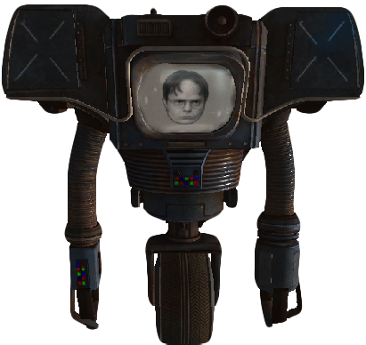 Dwight Schrute's Face For Securitrons - Mettaton Fallout (411x388), Png Download