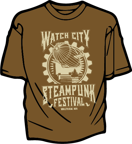 Wcsf Airship Tee Brown (447x487), Png Download