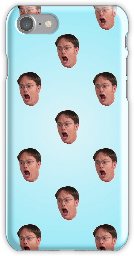 Dwight Schrute Screaming Iphone 7 Snap Case - Mobile Phone Case (750x1000), Png Download